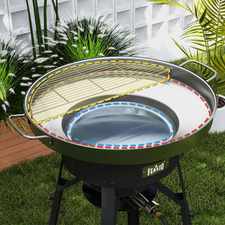 Stainless Steel Concave Comal Set
