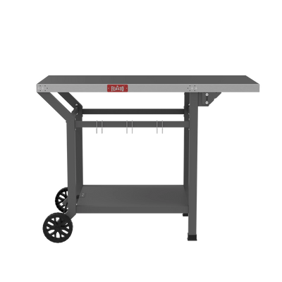 Outdoor Movable Grill Cart with Folding Side Table